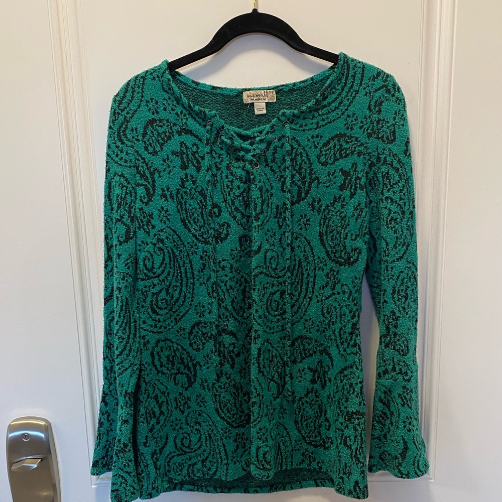 Green and Black One World Live and Let Live Shirt Top